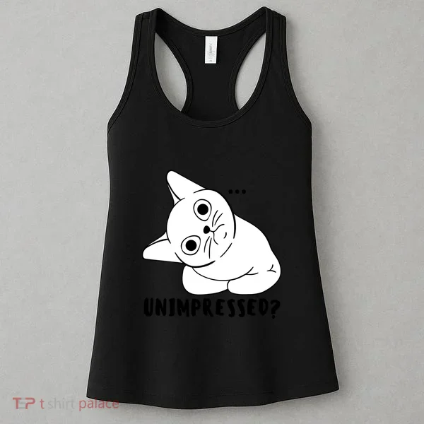 Unimpressed Funny Angry Cat Women's Tank Top