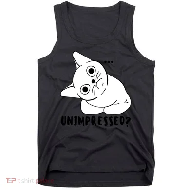 Unimpressed Funny Angry Cat Tank Top