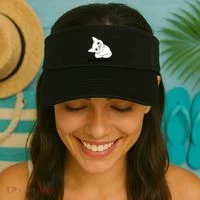 Unimpressed Funny Angry Cat Visor thumb 2