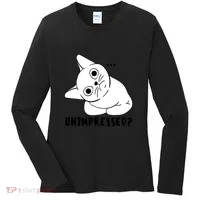 Unimpressed Funny Angry Cat Women's Long Sleeve Shirt thumb 0