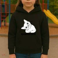 Unimpressed Funny Angry Cat Kids Hoodie thumb 3