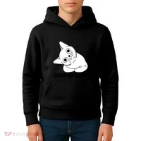 Unimpressed Funny Angry Cat Kids Hoodie thumb 4