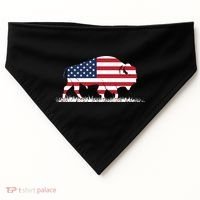 Usa Flag American Buffalo Cool Gift USA-Made Doggie Bandana thumb 0