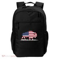 Usa Flag American Buffalo Cool Gift Backpack thumb 0