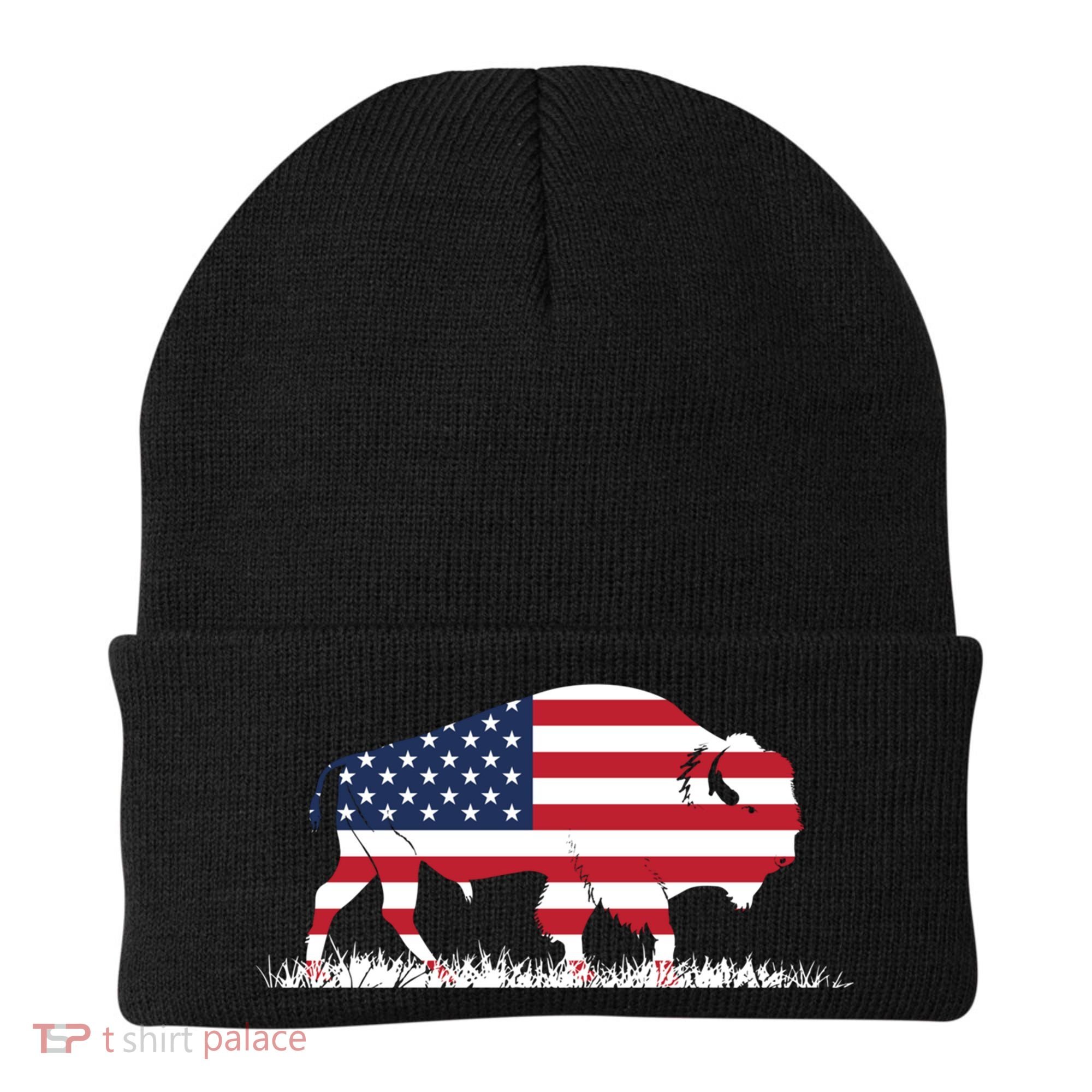 Usa Flag American Buffalo Cool Gift Beanie