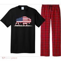 Usa Flag American Buffalo Cool Gift Pajama Set thumb 0