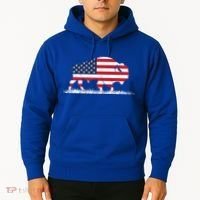 Usa Flag American Buffalo Cool Gift Hoodie thumb 2