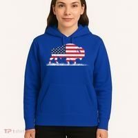 Usa Flag American Buffalo Cool Gift Hoodie thumb 5