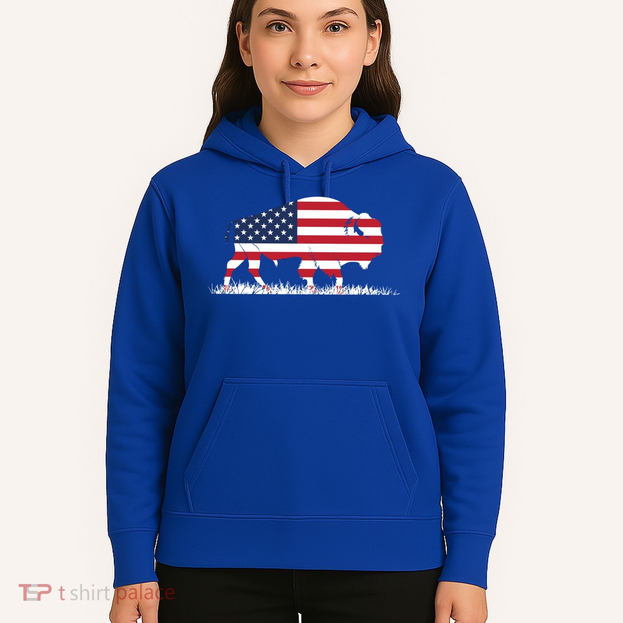 Usa Flag American Buffalo Cool Gift Hoodie