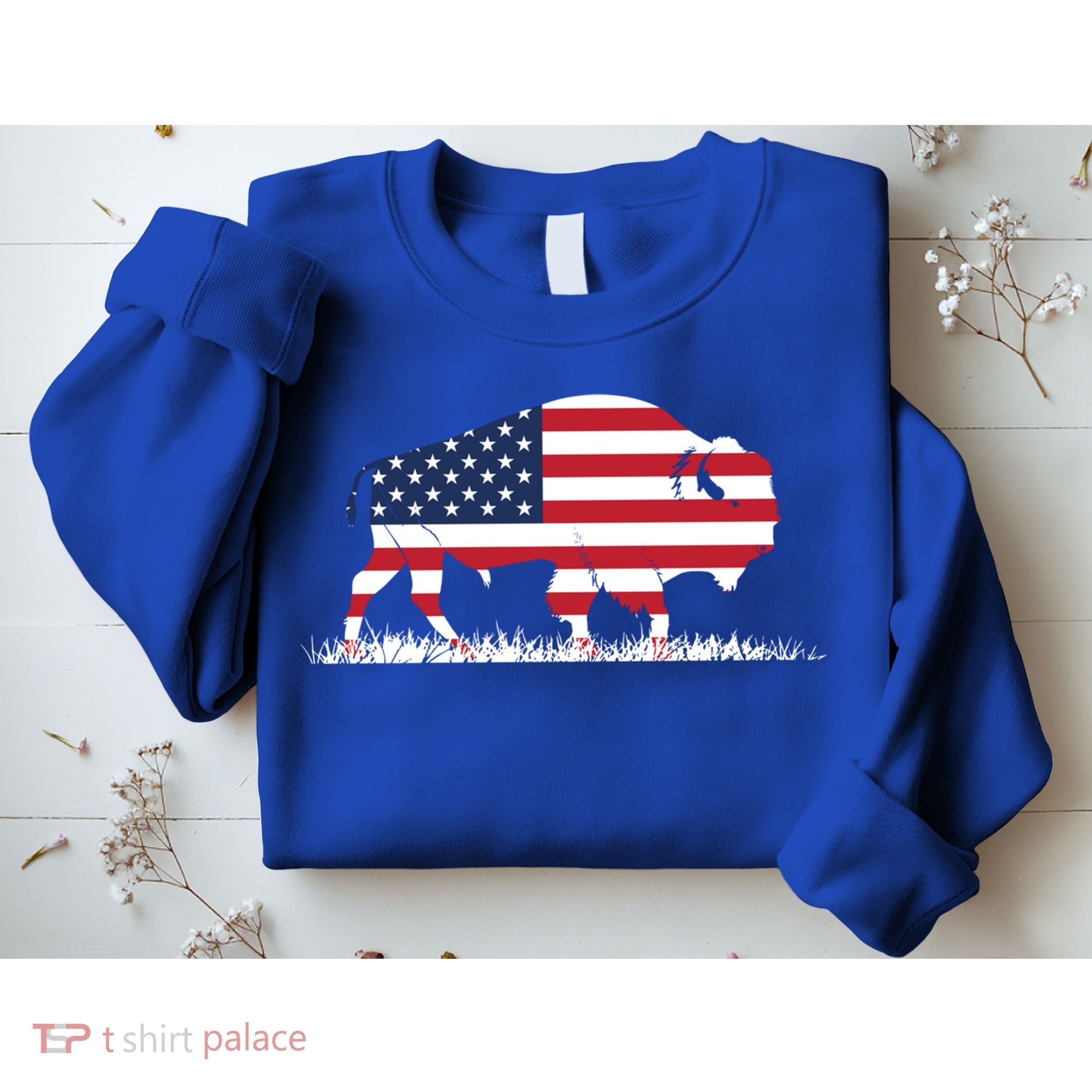Usa Flag American Buffalo Cool Gift Sweatshirt