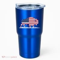 Usa Flag American Buffalo Cool Gift Tumbler thumb 0