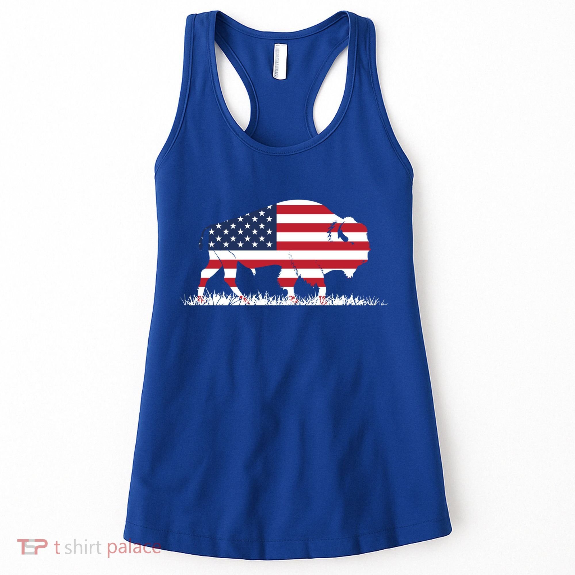 Usa Flag American Buffalo Cool Gift Women's Tank Top