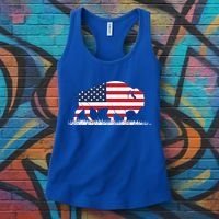 Usa Flag American Buffalo Cool Gift Women's Tank Top thumb 3