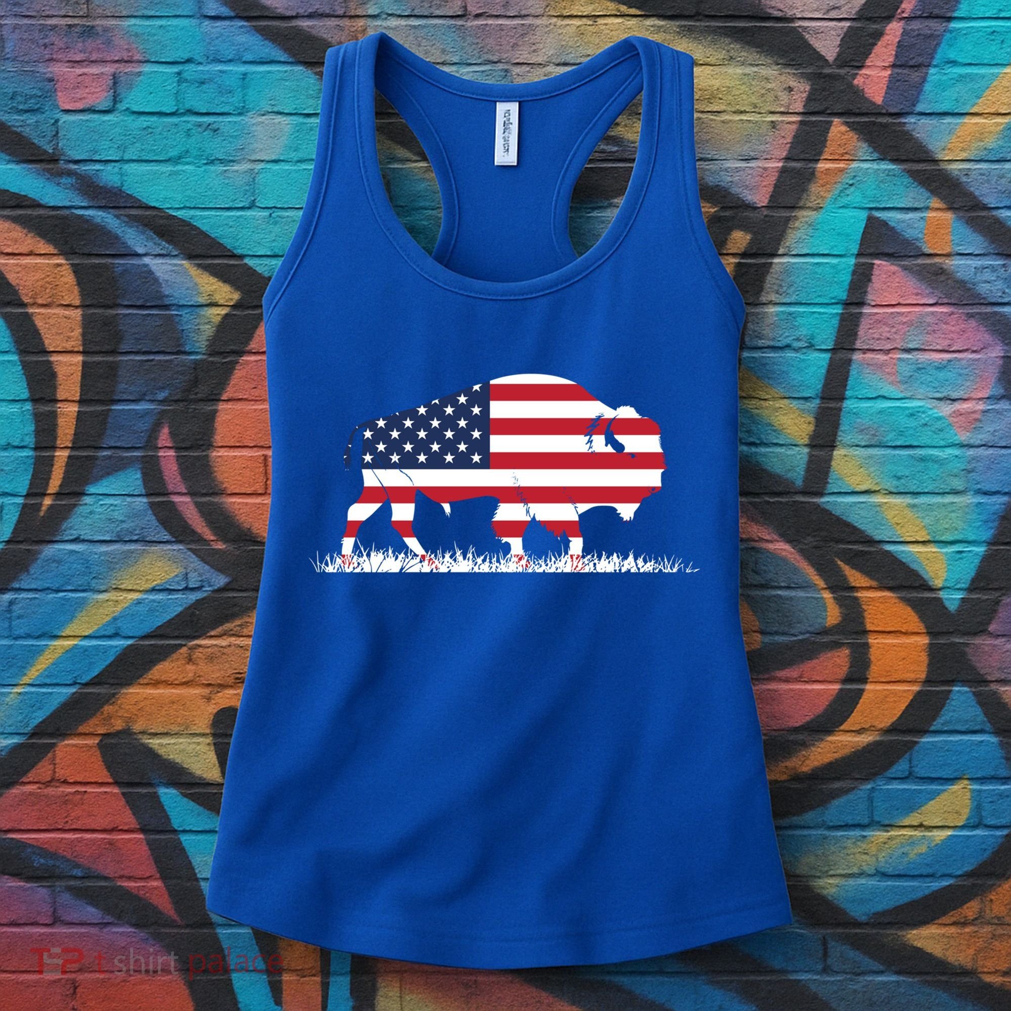 Usa Flag American Buffalo Cool Gift Women's Tank Top