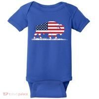 Usa Flag American Buffalo Cool Gift Baby Bodysuit thumb 0