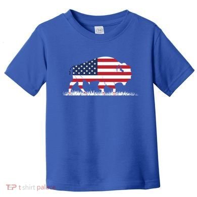 Usa Flag American Buffalo Cool Gift Toddler T-Shirt