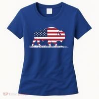 Usa Flag American Buffalo Cool Gift Women's T-Shirt thumb 0