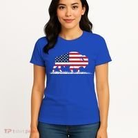 Usa Flag American Buffalo Cool Gift Women's T-Shirt thumb 4