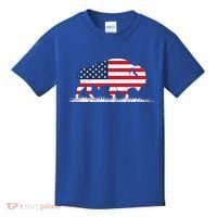 Usa Flag American Buffalo Cool Gift Kids T-Shirt thumb 0