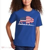 Usa Flag American Buffalo Cool Gift Kids T-Shirt thumb 2