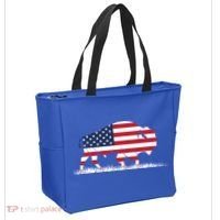 Usa Flag American Buffalo Cool Gift Tote Bag thumb 2