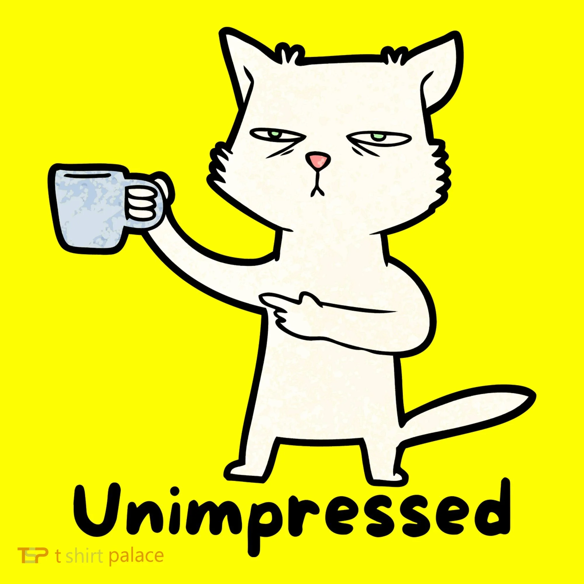 Unimpressed Funny Angry Cat Coffee Hat