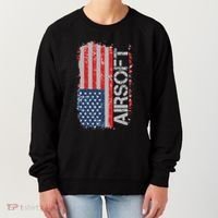 Usa Flag Airsoft Shooting Sports Gun Women's Sweatshirt thumb 0