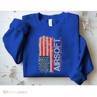 Usa Flag Airsoft Shooting Sports Gun Sweatshirt thumb 2