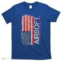Usa Flag Airsoft Shooting Sports Gun T-Shirt thumb 0