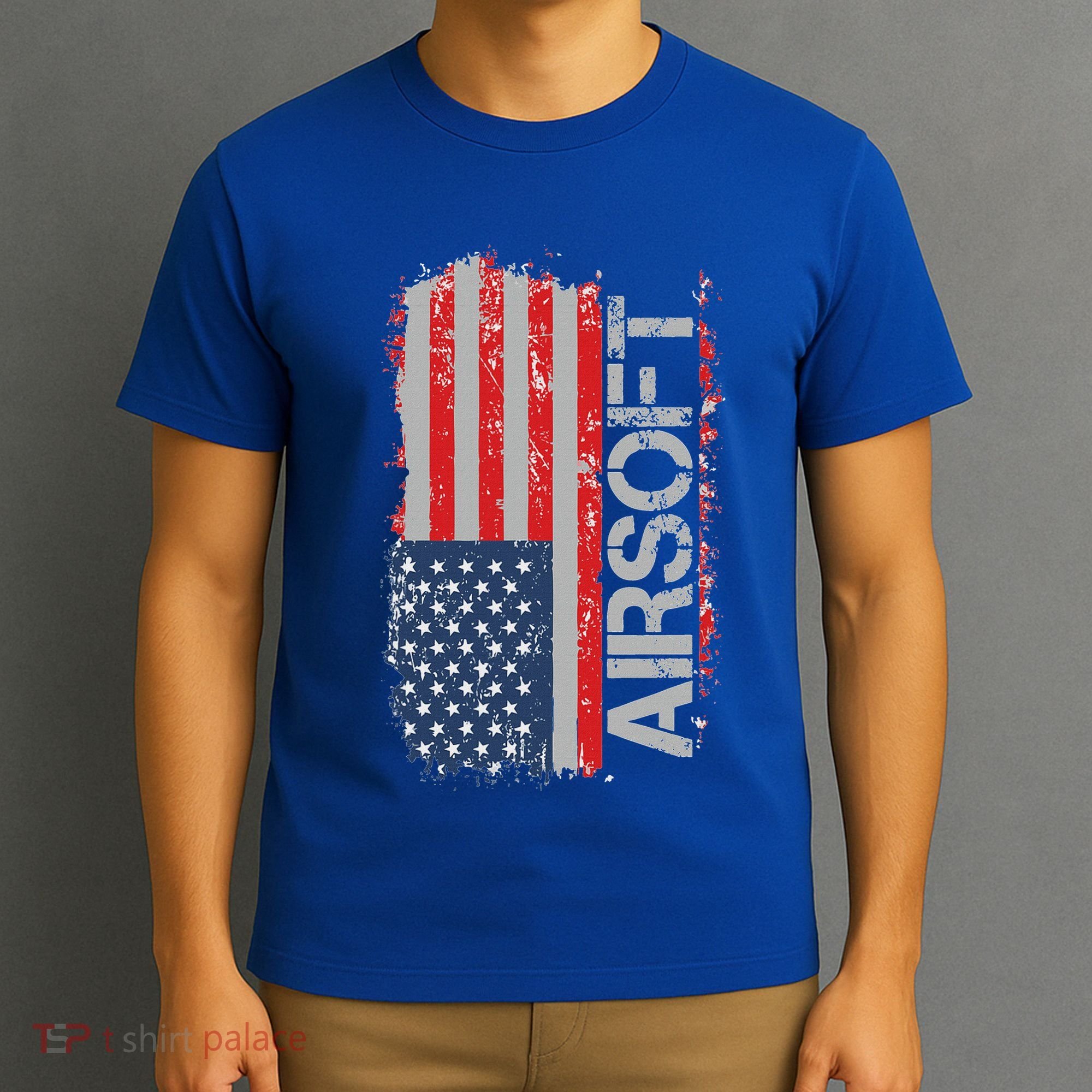 Usa Flag Airsoft Shooting Sports Gun T-Shirt