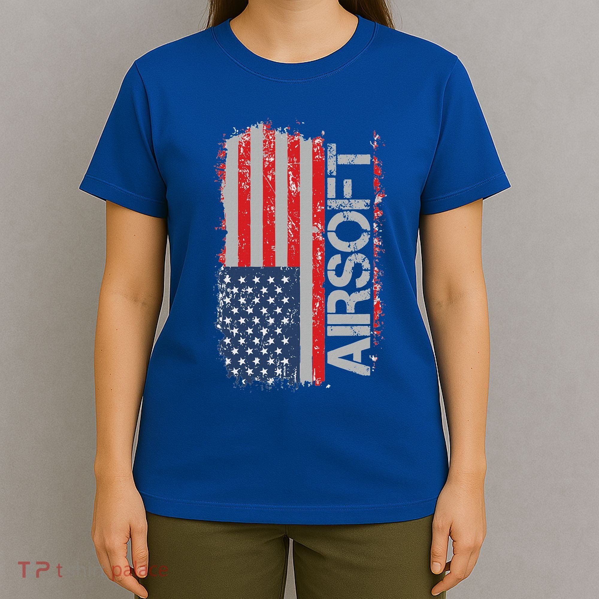 Usa Flag Airsoft Shooting Sports Gun T-Shirt