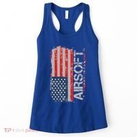 Usa Flag Airsoft Shooting Sports Gun Women's Tank Top thumb 0