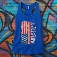 Usa Flag Airsoft Shooting Sports Gun Women's Tank Top thumb 3