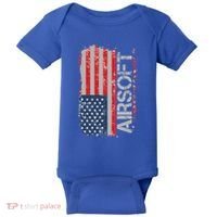 Usa Flag Airsoft Shooting Sports Gun Baby Bodysuit thumb 0