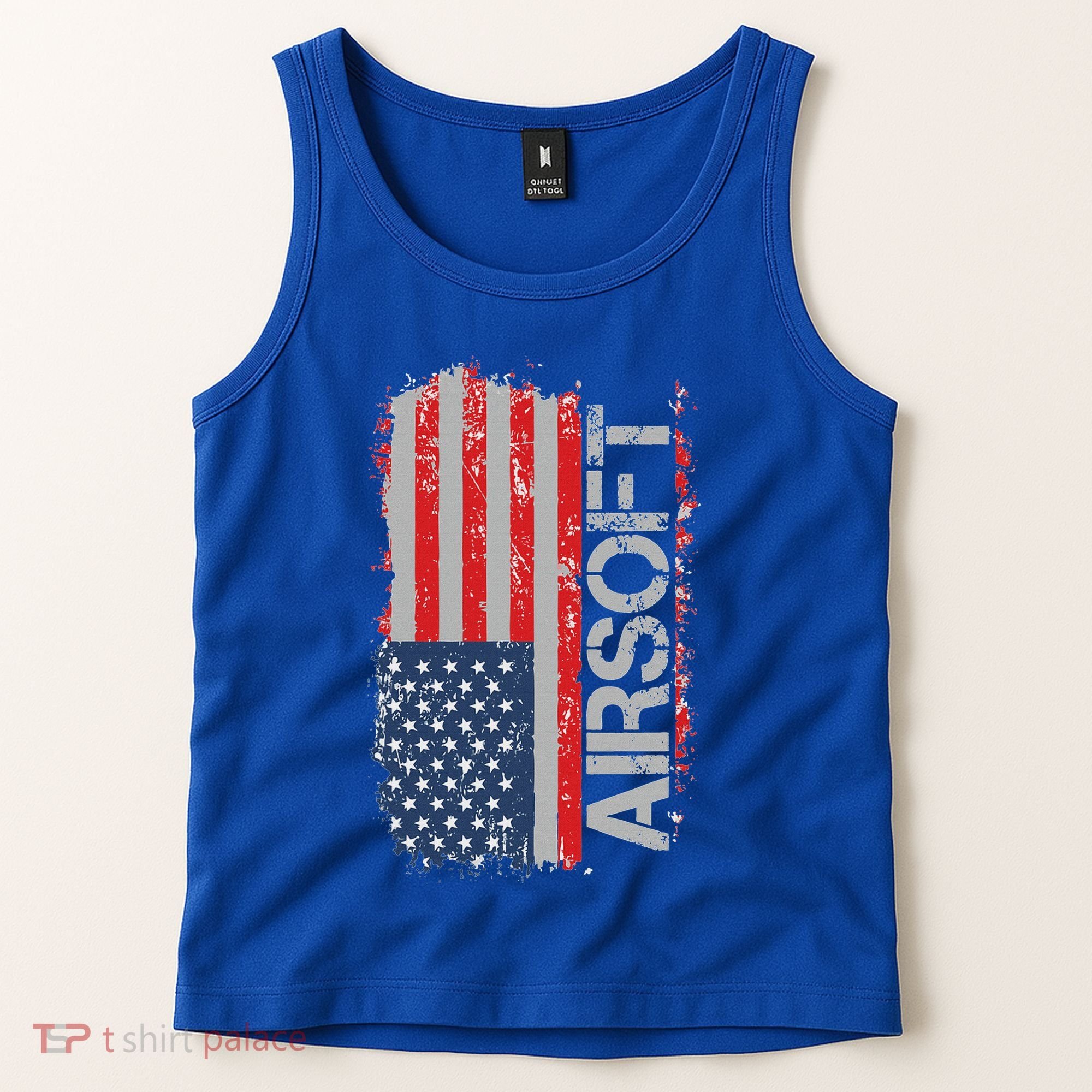 Usa Flag Airsoft Shooting Sports Gun Tank Top