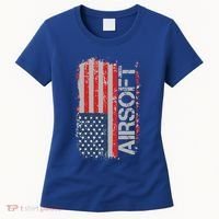 Usa Flag Airsoft Shooting Sports Gun Women's T-Shirt thumb 0