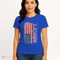 Usa Flag Airsoft Shooting Sports Gun Women's T-Shirt thumb 4