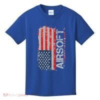 Usa Flag Airsoft Shooting Sports Gun Kids T-Shirt thumb 0