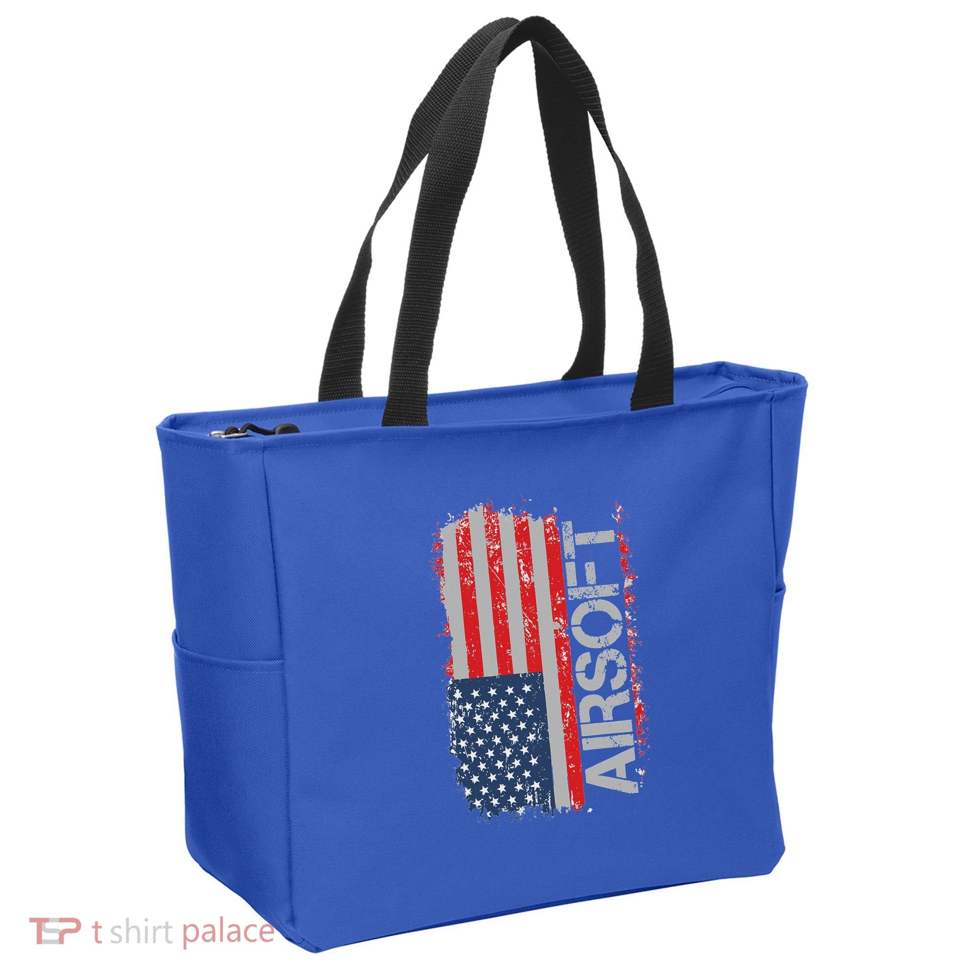 Usa Flag Airsoft Shooting Sports Gun Tote Bag
