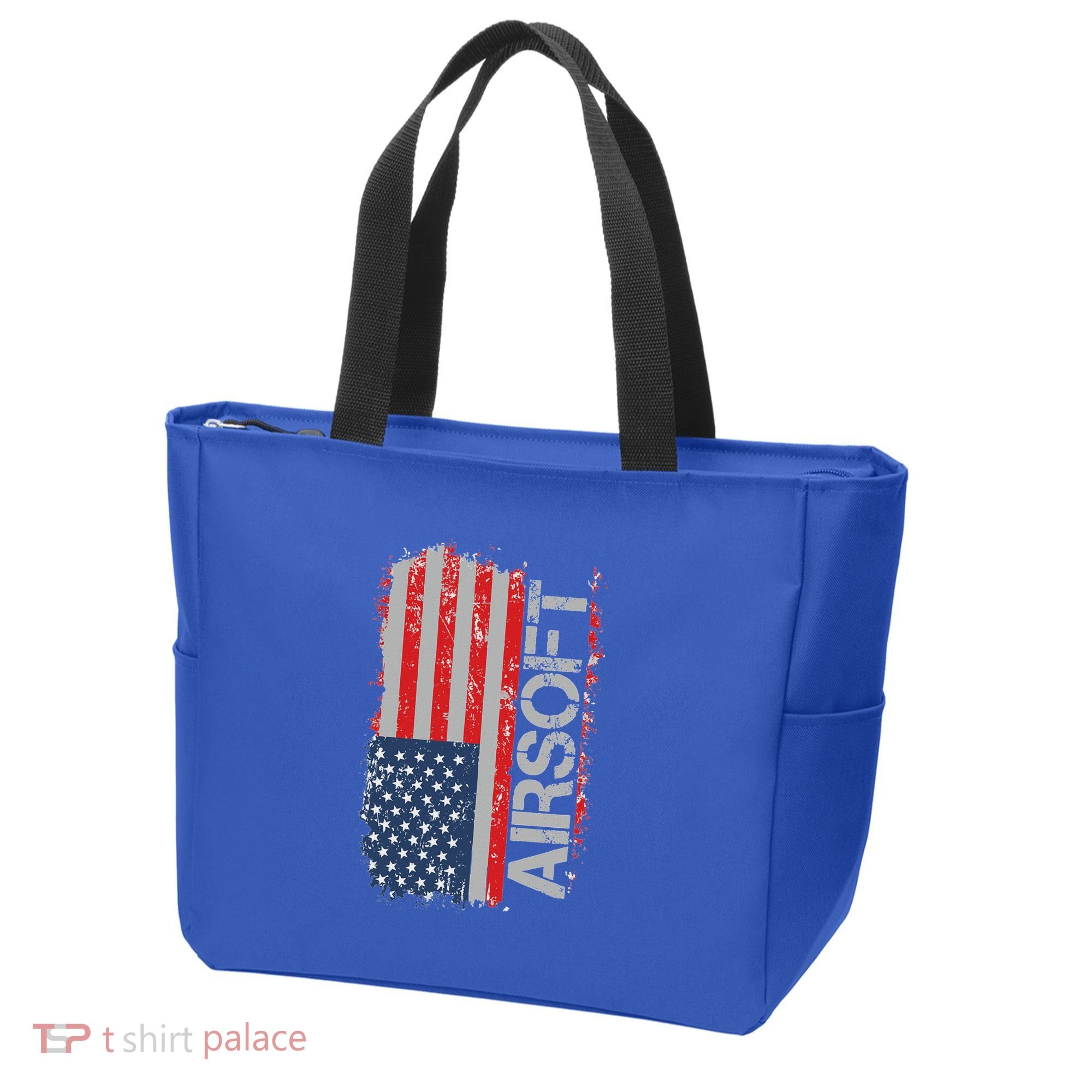 Usa Flag Airsoft Shooting Sports Gun Tote Bag