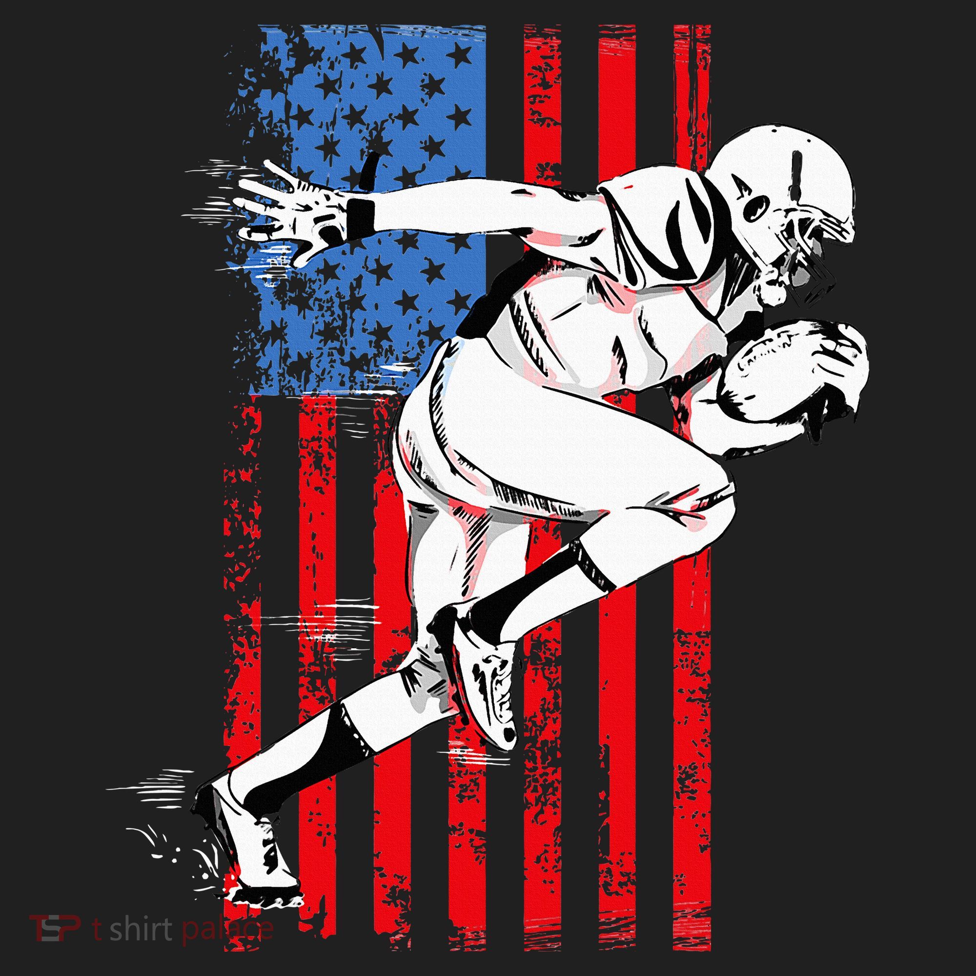 Us Flag American Football Player Women's Sweatshirt