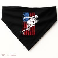 Us Flag American Football Player USA-Made Doggie Bandana thumb 0