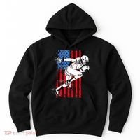 Us Flag American Football Player Hoodie thumb 0