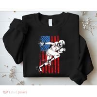 Us Flag American Football Player Sweatshirt thumb 2
