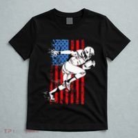 Us Flag American Football Player T-Shirt thumb 5