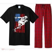 Us Flag American Football Player Pajama Set thumb 0