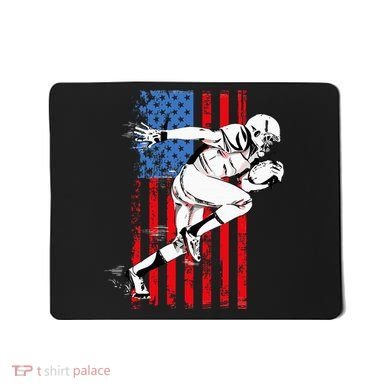 Us Flag American Football Player Mousepad