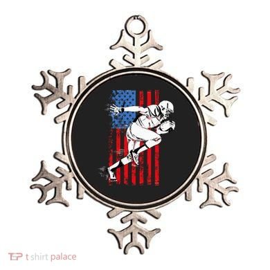 Us Flag American Football Player Ornament