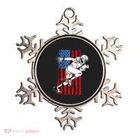 Us Flag American Football Player Ornament thumb 0