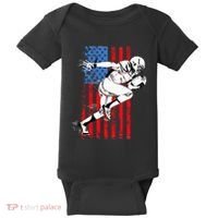 Us Flag American Football Player Baby Bodysuit thumb 0